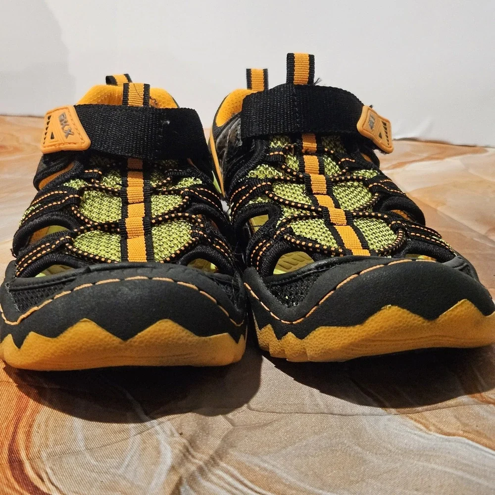 Skechers H2O Sport Boys Size 3 Water Shoes Black Orange Green SN92290L